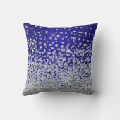 ブルー王室のシルバかわいらしスパークルモJo枕 クッション (裏面)