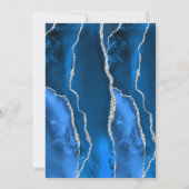 ブルー王室のシルバーアゲイト50th誕生日パーティー 招待状 (裏面)