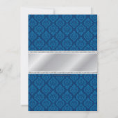 ブルー王室のシルバーアフリカンプリンスシャワー招待状 招待状 (裏面)