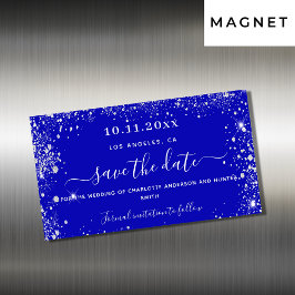 ブルー王室のシルバーウェディングは日付磁石を保存