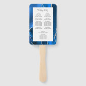 ブルー王室のシルバーゲート結婚式 プログラム ハンドファン (裏面)