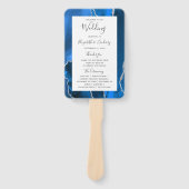 ブルー王室のシルバーゲート結婚式 プログラム ハンドファン (正面)