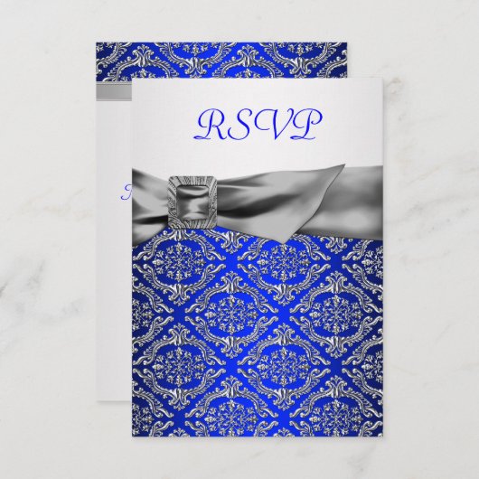 ブルー王室のシルバーダマスクシルバー25周年記念 出欠カード (正面/裏面)