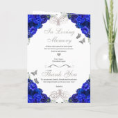 ブルー王室のシルバーティアラキンセアニェラ計画 招待状 (裏面)