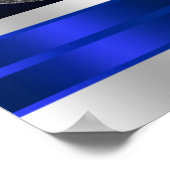 ブルー王室のシルバーハイヒール誕生日パーティバナー ポスター (角)