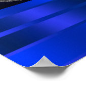 ブルー王室のシルバーハイヒール誕生日パーティーバナー ポスター (角)