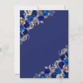 ブルー王室のシルバーバタフライプリンセスキンセアニェラ 招待状 (裏面)