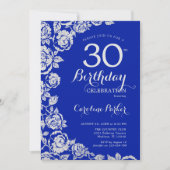 ブルー王室のシルバーバラ30歳の誕生日パーティー 招待状 (正面)