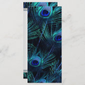 ブルー王室のシルバーピーコック結婚式 プログラム (正面/裏面)