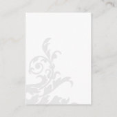 ブルー王室のシルバーフローリッシュウェディングレセプション エンクロージャーカード (裏面)