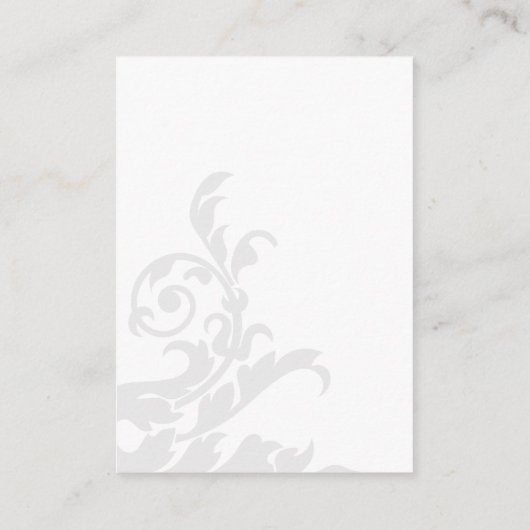 ブルー王室のシルバーフローリッシュウェディングレセプション エンクロージャーカード (裏面)