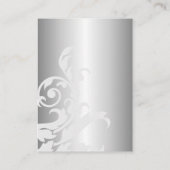 ブルー王室のシルバーフローリ結婚ッシュ詳細 エンクロージャーカード (裏面)