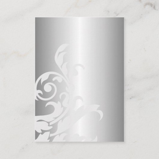 ブルー王室のシルバーフローリ結婚ッシュ詳細 エンクロージャーカード (裏面)