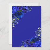 ブルー王室のシルバープリンセス蝶キンセアニラ 招待状 (裏面)