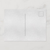 ブルー王室のシルバーボウ優雅な結婚式 インビテーションポストカード (裏面)