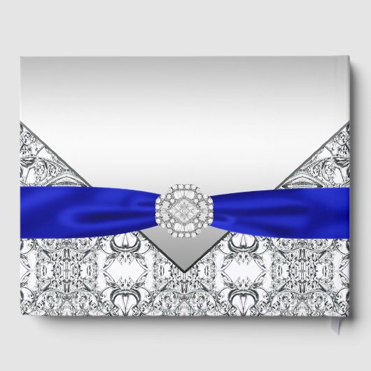 ブルー王室のシルバ結婚ーズゲストブック ゲストブック (裏面)