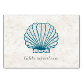 ブルー王室のシ素朴アセル結婚のテーブル テーブルナンバー (裏面)