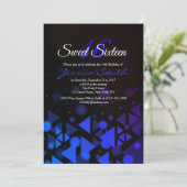 ブルー王室のスウィート16パーティー招待状 招待状 (スタンド正面)