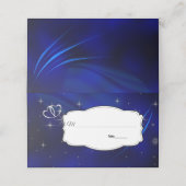 ブルー王室のスターズ&シルバーハートズ結婚ーズ プレイスカード (外部開封)