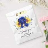 ブルー王室のス素朴ンフラワーモダンブライダルシャワー フェイバーバッグ (封をした状態)
