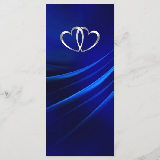 ブルー王室のダイヤモンドとハートのメ結婚ニュー メニュー (裏面)