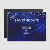 ブルー王室のダイヤモンドハート保存日付の磁気 (正面/裏面)