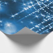 ブルー王室のダイヤモンド高級誕生日結婚ズラップ ラッピングペーパー (角)