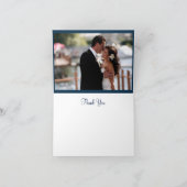 ブルー王室のダイヤモンド/ハート結婚のサンキューカード サンキューカード (内部)