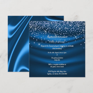 ブルー王室のダイヤ結婚モンドの青い結晶 招待状