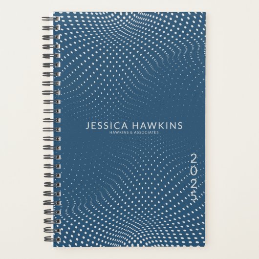 ブルー王室のドポップ・アートのット年（週） プランナー手帳 (正面)