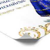 ブルー王室のドレスキンセアニラクラウン誕生日 ポスター (角)