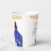 ブルー王室のドレスクインセアニラクラウン誕生日パペ 紙コップ (左)