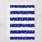 ブルー王室のドレスレッドフォールドプリンセススウィート16 招待状 (裏面)