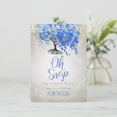 ブルー王室のハートリーフツリーシルバーズ結婚ハッシュタグ (スタンド正面)