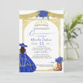 ブルー王室のバラウェスタンエレガントシャルロキンセアニェラ 招待状 (スタンド正面)