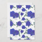 ブルー王室のバラウェスタンエレガントシャルロキンセアニェラ 招待状 (裏面)