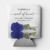 ブルー王室のバラエレガントメイド・オブ・オーナー（花嫁付き添い人）結婚ズ 缶クーラー (裏面)