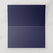 ブルー王室のバラタペストリーとシルバーのスプラッシュ プレイスカード (内部開封)