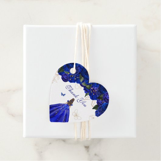 ブルー王室のバラハエレガントバタフライブルーガウン フェイバータグ (インサイチュ)