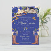 ブルー王室のバラマファンシーリアチチャロキンセアニェラ 招待状 (スタンド正面)