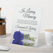 ブルー王室のバラ愛の思い出結婚の記念碑 台座サイン (インサイチュ)