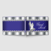 ブルー王室のバースデーパーティーゲストブック ゲストブック (全面)