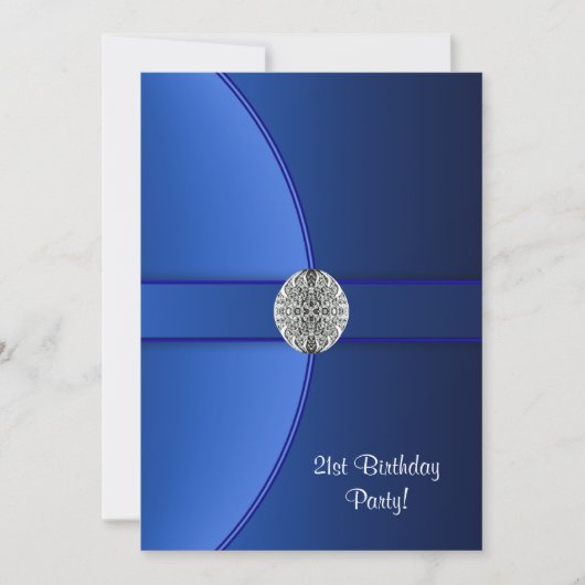 ブルー王室のバースデーパーティー 招待状 (正面)