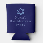 ブルー王室のバー（ユダヤ教の）バル・ミツバースターオブデイビッドパーティー 缶クーラー (裏面)