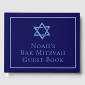 ブルー王室のバー(ユダヤ教の)バル・ミツバーパーティースターオブデイビッド ゲストブック (正面)