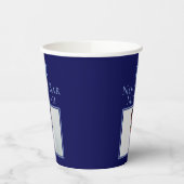 ブルー王室のバー（ユダヤ教の）バル・ミツバーPhoto Star of Davidパーティー 紙コップ (左)