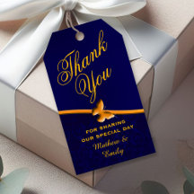 ブルー王室のパーソナライズされたサンキュー結婚式の引き出物