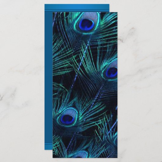 ブルー王室のパープルピーコック結婚式 プログラム (正面/裏面)