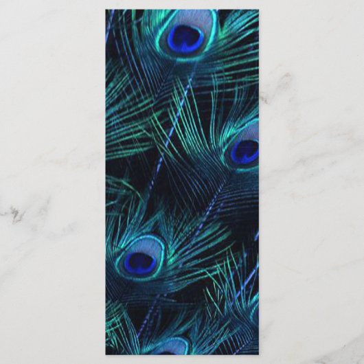 ブルー王室のパープルピーコック結婚式 プログラム (正面)