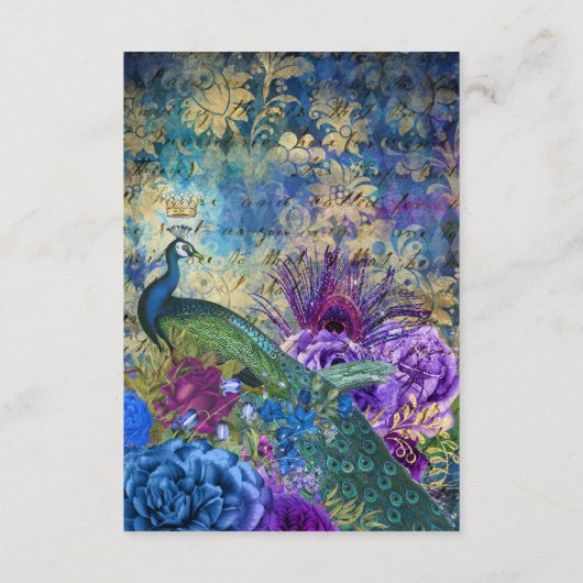 ブルー王室のパープルフローラピーコ結婚ック詳細 エンクロージャーカード (裏面)